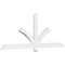Ekena Millwork Redmond Architectural Grade PVC Gable Bracket, 84"W x 31 1/2"H x 2"D x 4"F, 9/12 Pitch GBP084X32X0204RED00 - alternate 1